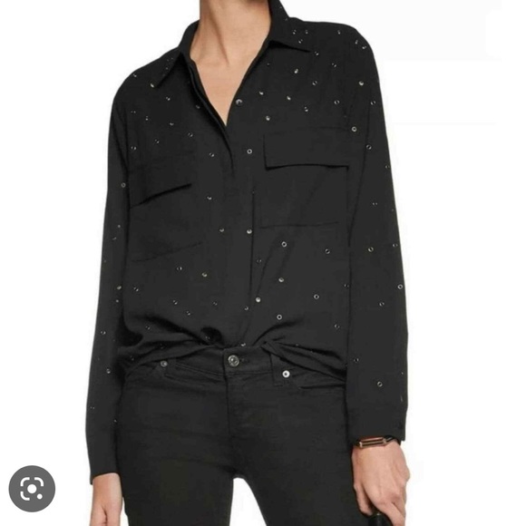 L’agence oversized button up blouse grey - Picture 6 of 6